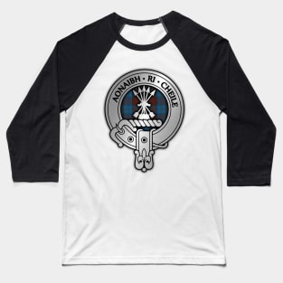 Clan Cameron Crest & Hunting Tartan Baseball T-Shirt